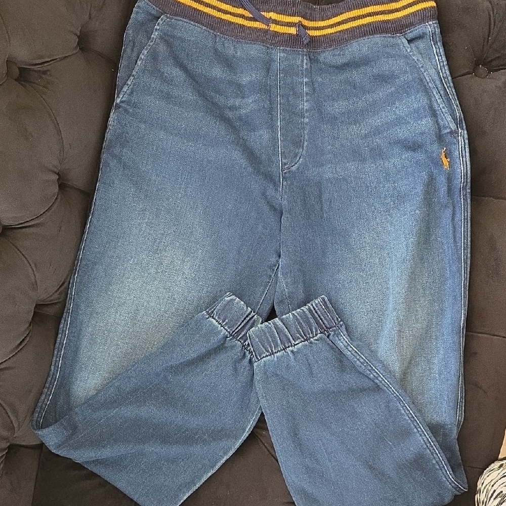 Polo by Ralph Lauren Kids Blue Jeans with Yellow Accents